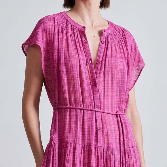 Apiece Apart Forte Maxi Dress Raspberry - Picture 3 of 8